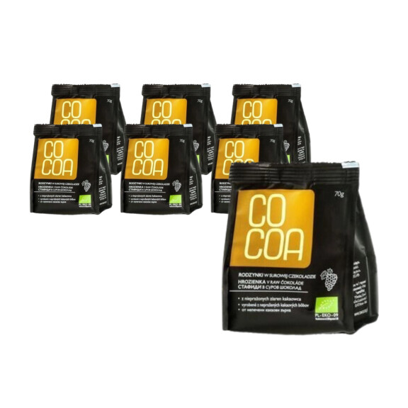 PACHET 7 x Sultane în ciocolată crudă BIO 70 g
