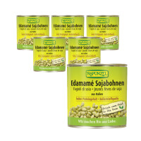 PACHET 6 x Boabe de soia Edamame în saramură BIO 200 g (130 g) (cutie) - Rapunzel