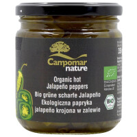 Ardei jalapeńo verzi tăiați în marinată BIO 350 g (130 g)