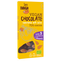Ciocolată îndulcită cu date și migdale fără gluten bio 100 g - ME GUSTO (Super Fudgio)