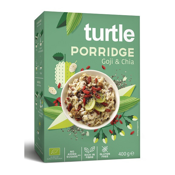 Fulgi de ovăz cu fructe de goji și semințe de chia fără gluten BIO 400 g
