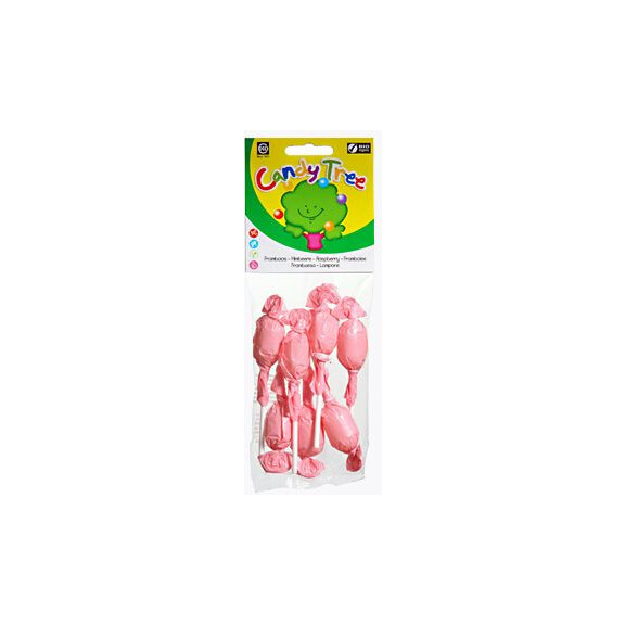 Acadele rotunde fără gluten cu aromă de zmeură bio (7 x 10 g) 70 g - Candy Tree