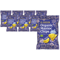 PACHET 8 x Chips de manioc sărat fără gluten BIO 60 g