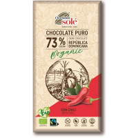 Ciocolată amară 73% cacao cu chilli BIO 100 g