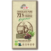 Ciocolată amară 73% cacao îndulcită cu sirop de agave BIO 100 g