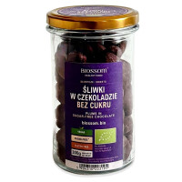 Prune californiene în ciocolată fără zahăr adăugat fără gluten bio 300 g - Biossom