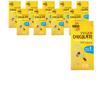 PACHET 10 x Ciocolată îndulcită cu date fără gluten bio 80 g