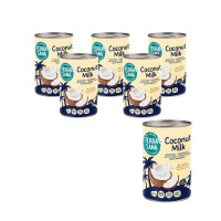 PACHET 6 x Lapte de nucă de cocos - băutură de nucă de cocos conservată fără gumă de guar (22 % grăsime) BIO 400 ml