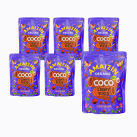 PACHET x6 Rulouri - tuburi crocante cu nucă de cocos și ciocolată fără gluten bio 140 g - Amaizin