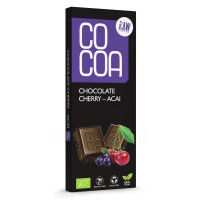 Cireșe crude - acai ciocolată bio 40 g - COCOA