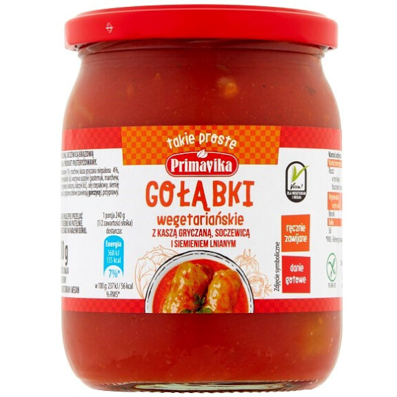 Varză umplută cu legume cu hrișcă, linte și semințe de in 480 g