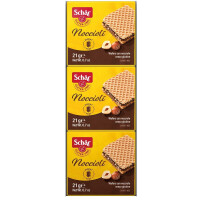 Napolitane cu cremă de alune 3x21g fără gluten 63g