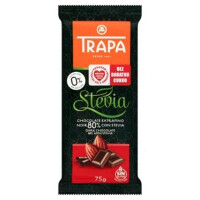 80% ciocolată amară cu stevia 75 g