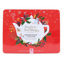 Set de ceai Premium Holiday Collection în cutie decorativă roșie BIO 44 g