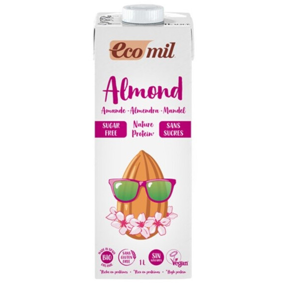 Băutură de migdale fără zahăr cu conținut crescut de proteine Fără gluten Bio 1 l