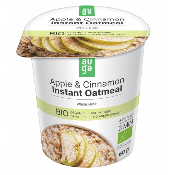 Fulgi de ovăz cu mere și scorțișoară cereale integrale bio 60 g