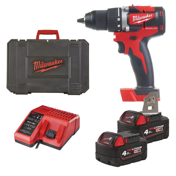 Wiertarko-wkrętarka Milwaukee M18 CBLDD-402C AKU 18V (2x 4.0 Ah) - 4933464539