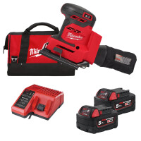 Szlifierka mimośrodowa 113mm Milwaukee M18 BQSS-502B AKU 18V (2x 5.0 Ah) - 4933479967