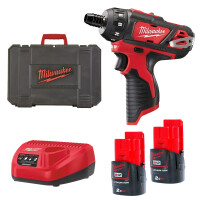 Wiertarko-wkrętarka Milwaukee M12 BD-202C AKU 12V (2x 2.0Ah) - 4933441900