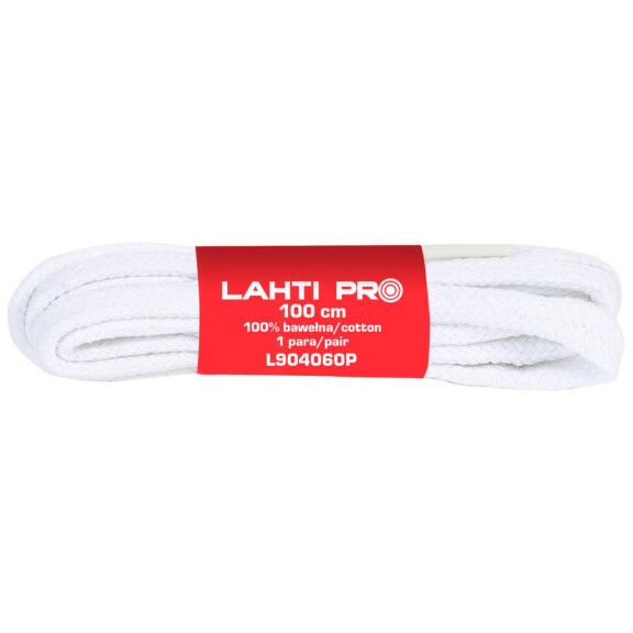 Sznurówki białe 10 par 100 cm Lahti Pro L9040600