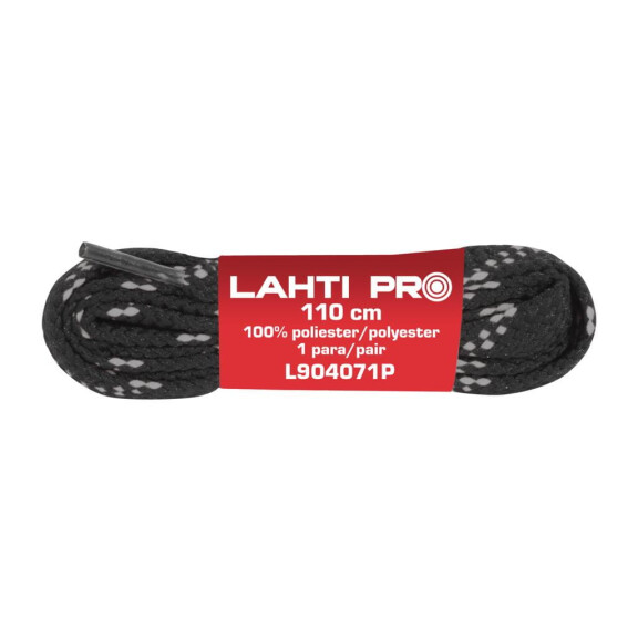 Sznurówki czarno-szare 10 par 110 cm Lahti Pro L9040810
