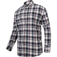 Koszula flanelowa granatowo-beżowa Lahti Pro L41804