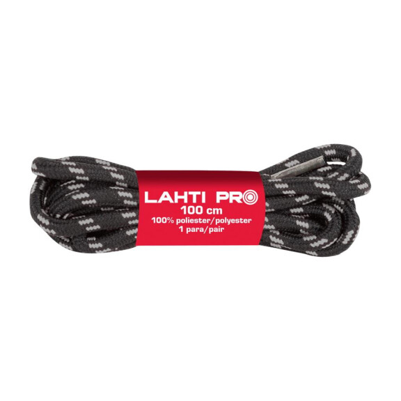 Sznurówki czarno-szare 10 par 100 cm Lahti Pro L90402