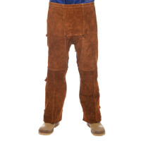 Skórzane przody spodnie spawalniczych 102 cm. Weldas Lava Brown 44-7440