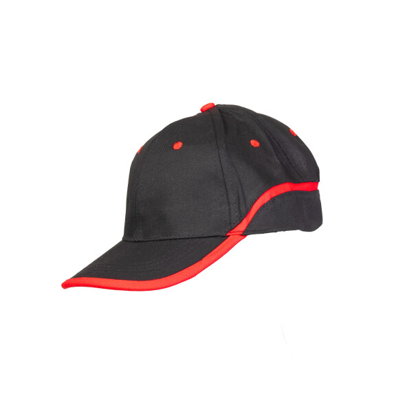 Czapka Polstar BASEBALL czarno/czerwona CCBA