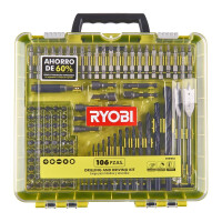 Zestaw wierteł i bitów Ryobi RAKDD106 (106 sztuk) - 5132004759