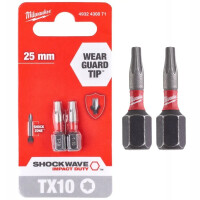 Bit TORX T10x25mm Milwaukee SHOCKWAVE / x2 - 4932430871