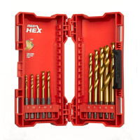 Zestaw wierteł do metalu Milwaukee HSS-G TIN RED HEX / 10 elementów - 48894759