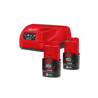 Zestaw ładowarka + 2x akumulator Milwaukee M12 NRG-302 AKU 12V (2x 3.0 Ah) - 4933451902