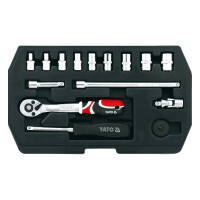 Narzędzia 1/4" 15 elementów YT-1444
