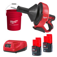 Przepychacz do rur ze sprężyną 8mm Milwaukee M12 BDC8-202C AKU 12V (2x 2.0 Ah) - 4933451633