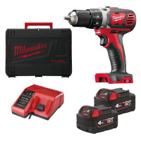 Wiertarko-wkrętarka Milwaukee M18 BDD-402X AKU 18V (2x 4.0 Ah) - 4933446198