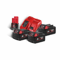 Zestaw ładowarka + 4x akumulator Milwaukee M18 NRG-503 AKU 18/12V (3x 5.0 + 2.0 Ah) - 4933451423