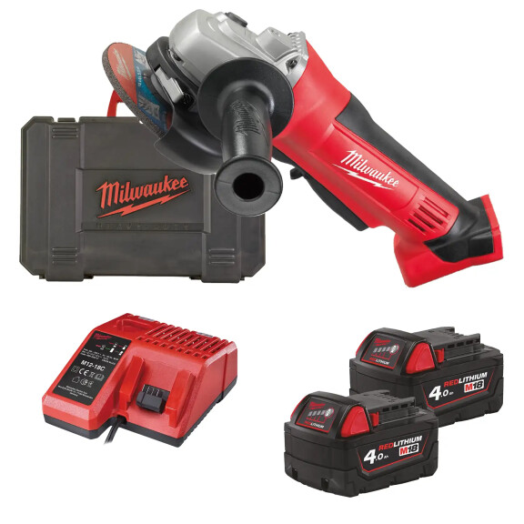 Szlifierka kątowa 115mm Milwaukee HD18 AG-115-402C AKU 18V (2x 4.0 Ah) - 4933441300