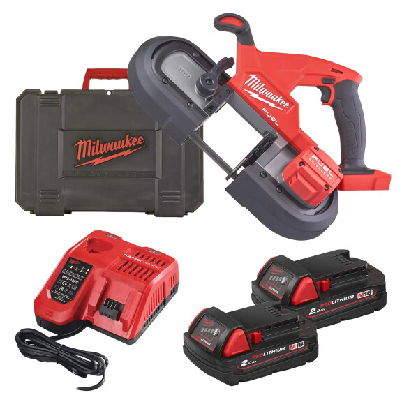 Pilarka taśmowa Milwaukee M18 FBS85-202C AKU 18V (2x 2.0 Ah) - 4933471497