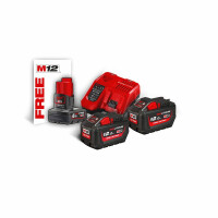 Zestaw ładowarka + 3x akumulator Milwaukee M18 HNRG-122 AKU 18/12V (2x 12.0 + 6.0 Ah) - 4933464261