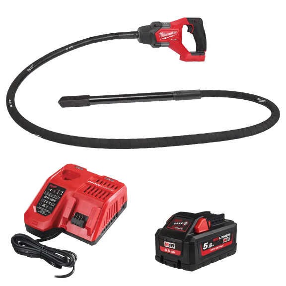 Wibrator igłowy do betonu Milwaukee M18 FCVN24-551 AKU 18V (5.5 Ah) - 4933479600