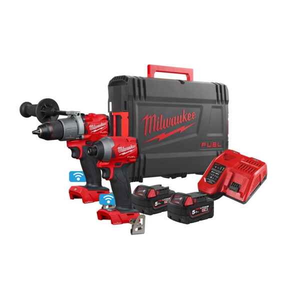 Zestaw narzędzi Milwaukee M18 ONEPP2A2-502X AKU 18V (2x 5.0 Ah) - 4933464529