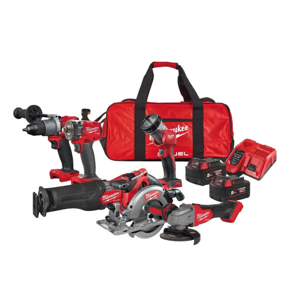 Zestaw narzędzi Milwaukee M18 FPP6L2-502B AKU 18V (2x 5.0 Ah) - 4933479423