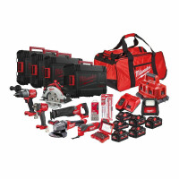 Zestaw narzędzi Milwaukee M18 PP8B-586P AKU 18V (2x 8.0 + 2x 5.5 + 2x 3.0 Ah) - 4933479538