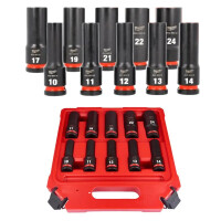 Zestaw nasadek udarowych długich 1/2" Milwaukee SHOCKWAVE™ / 10 elementów - 4932480457