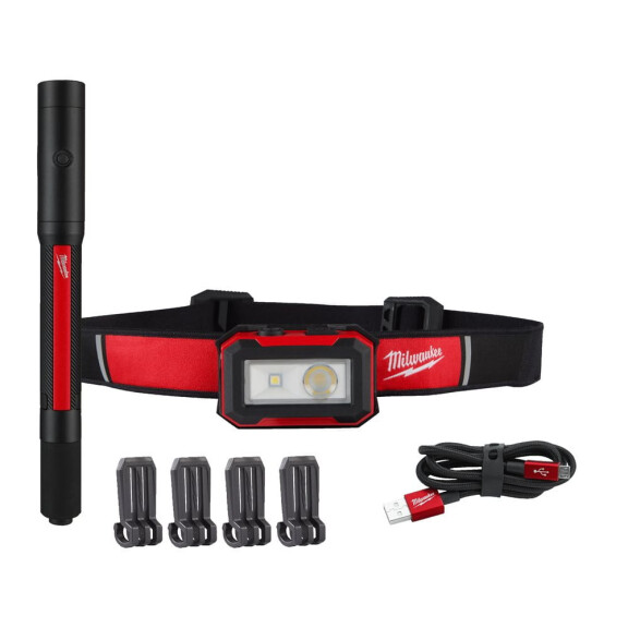 Zestaw latarek Milwaukee Rechargeable Power Pack IR HL450PL250 - 4933492104