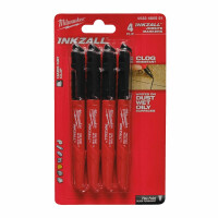 Zestaw markerów czarnych Milwaukee INKZALL / 4 elementy - 4932480551