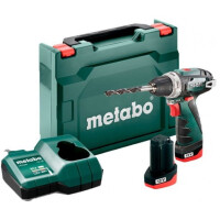 Wiertarko-wkrętarka Metabo PowerMaxx BS Basic 12V w zestawie z akumulatorami (2x2.0Ah) i ładowarką - 600984500
