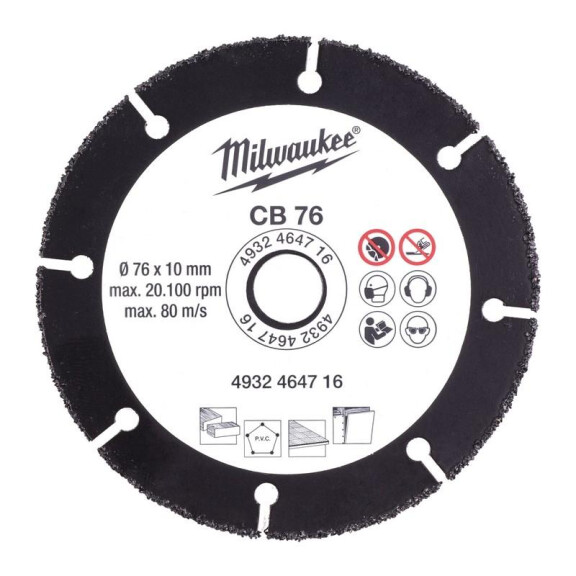 Tarcza tnąca z nasypem z węglika 76mm CB Milwaukee - 4932464716