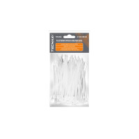 Plastikowa opaska kablowa biała Tecmaxx 2,5 x 80mm 100 sztuk - 14-200